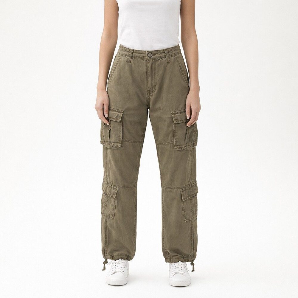 Streetwear Aeropostale Olive Cargo Jogger Pants Baggy XS